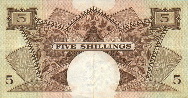 Back of East Africa p41a: 5 Shillings from 1961