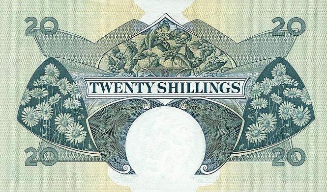 Back of East Africa p43b: 20 Shillings from 1962