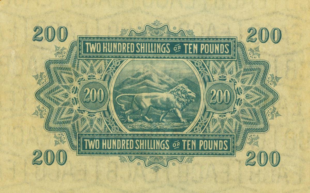 Back of East Africa p17: 200 Shillings from 1921