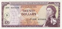 p15i from East Caribbean States: 20 Dollars from 1965