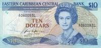 p23l1 from East Caribbean States: 10 Dollars from 1985