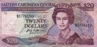 p24d1 from East Caribbean States: 20 Dollars from 1988