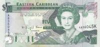 Gallery image for East Caribbean States p26k: 5 Dollars from 1993