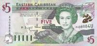 Gallery image for East Caribbean States p37u: 5 Dollars