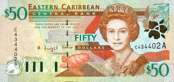 Front of East Caribbean States p40a: 50 Dollars from 2000