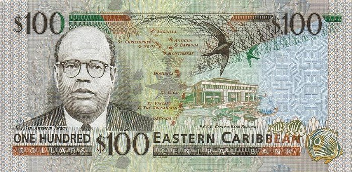 Back of East Caribbean States p41m: 100 Dollars from 2000