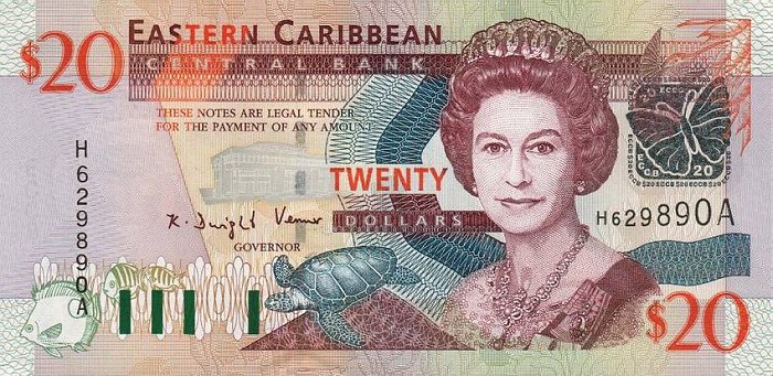 Front of East Caribbean States p44a: 20 Dollars from 2003