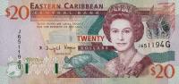 p44g from East Caribbean States: 20 Dollars from 2003