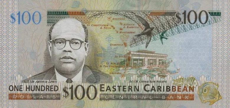 Back of East Caribbean States p46a: 100 Dollars from 2003