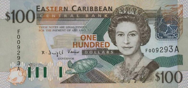 Front of East Caribbean States p46a: 100 Dollars from 2003