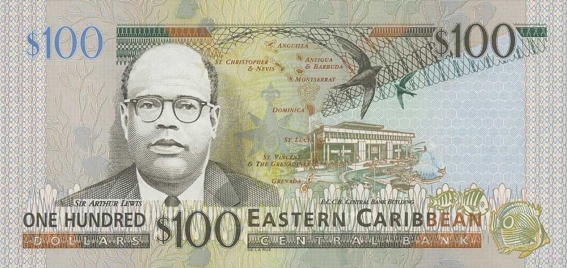 Back of East Caribbean States p46l: 100 Dollars from 2003