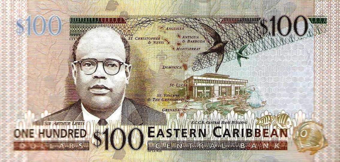 Back of East Caribbean States p46v: 100 Dollars from 2003