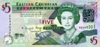 Gallery image for East Caribbean States p47a: 5 Dollars from 2008