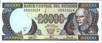 p129e from Ecuador: 20000 Sucres from 1999