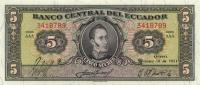 p98a from Ecuador: 5 Sucres from 1950