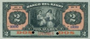 pS102s from Ecuador: 2 Sucres from 1914