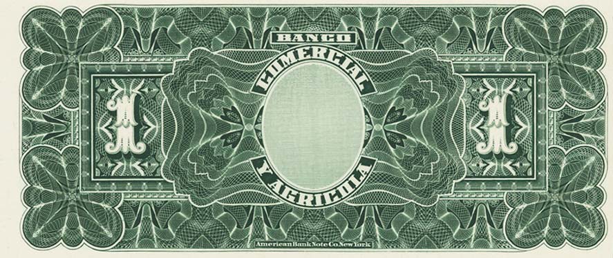 Back of Ecuador pS120p: 1 Sucre from 1895