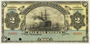 pS152p from Ecuador: 2 Sucres from 1901