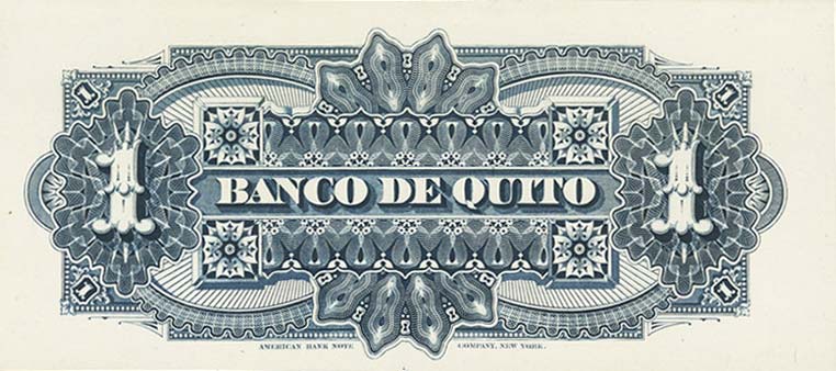 Back of Ecuador pS241p1: 1 Peso from 1880