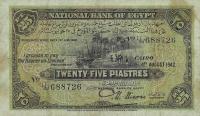 p10c from Egypt: 25 Piastres from 1940