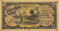 p13a from Egypt: 5 Pounds from 1913
