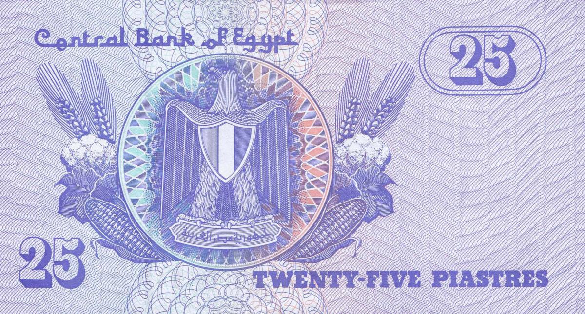 Back of Egypt p57i: 25 Piastres from 2008