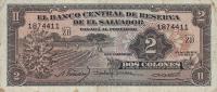 p91a from El Salvador: 2 Colones from 1955