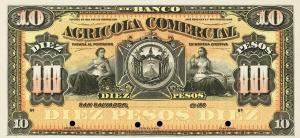pS103p from El Salvador: 10 Pesos from 1890