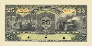 pS125p from El Salvador: 25 Pesos from 1890