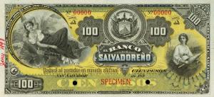 pS206s1 from El Salvador: 100 Pesos from 1899