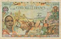 p6b from Equatorial African States: 5000 Francs from 1963