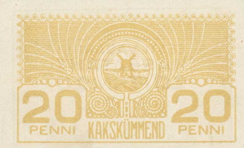 Front of Estonia p41a: 20 Penni from 1919