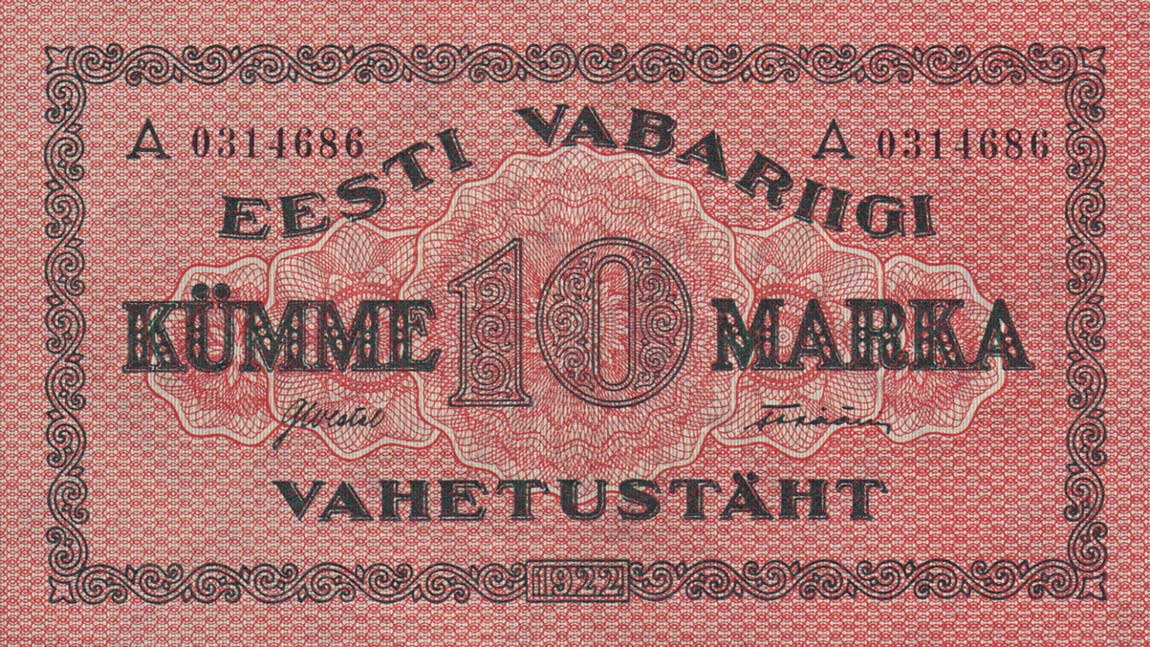 Back of Estonia p53b: 10 Marka from 1924