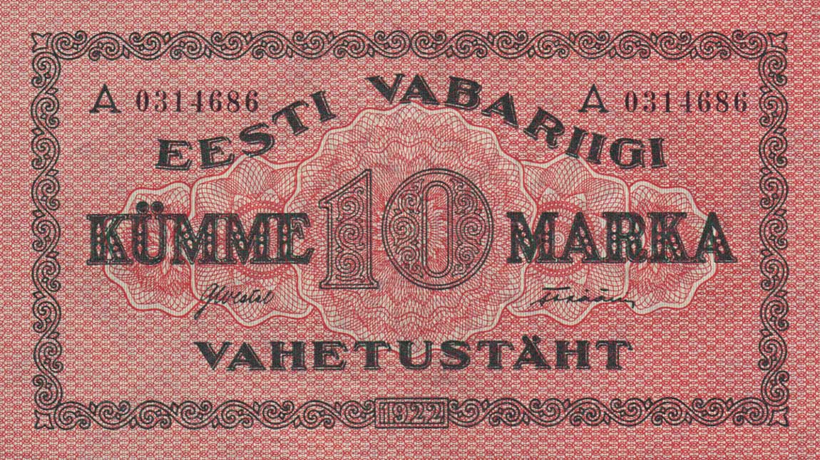 Front of Estonia p53b: 10 Marka from 1924