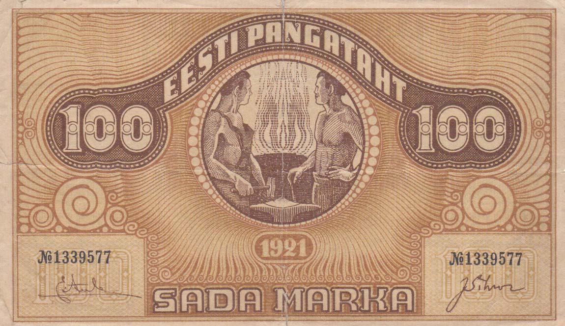 Front of Estonia p56a: 100 Marka from 1921