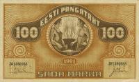 p56b from Estonia: 100 Marka from 1921