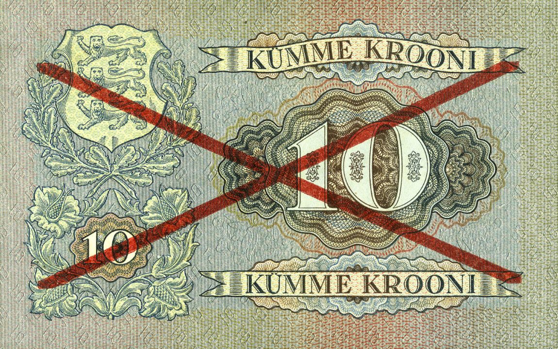 Back of Estonia p63s1: 10 Krooni from 1928