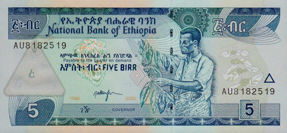 Front of Ethiopia p47d: 5 Birr from 2006