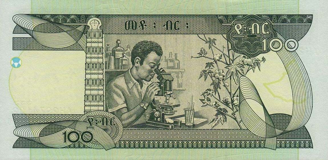 Back of Ethiopia p52b: 100 Birr from 2004