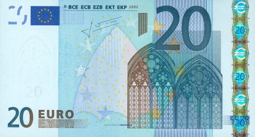 Front of European Union p10l: 20 Euro from 2002