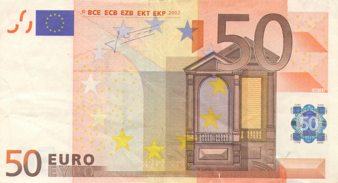 Front of European Union p11s: 50 Euro from 2002