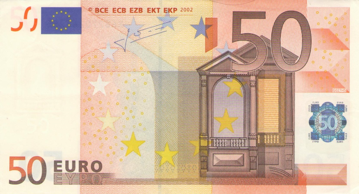 Front of European Union p11x: 50 Euro from 2002