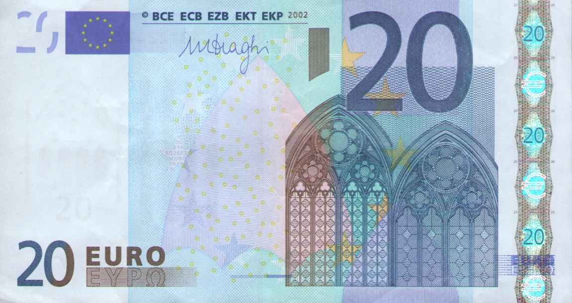 Front of European Union p16l: 20 Euro from 2002