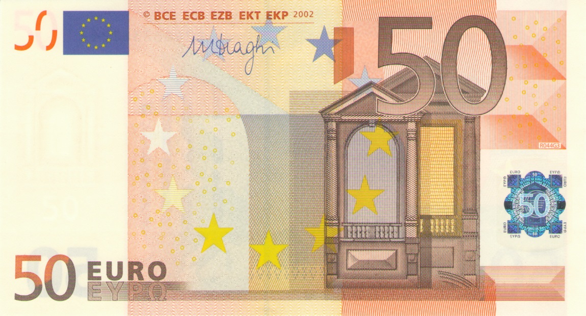 Front of European Union p17p: 50 Euro from 2002