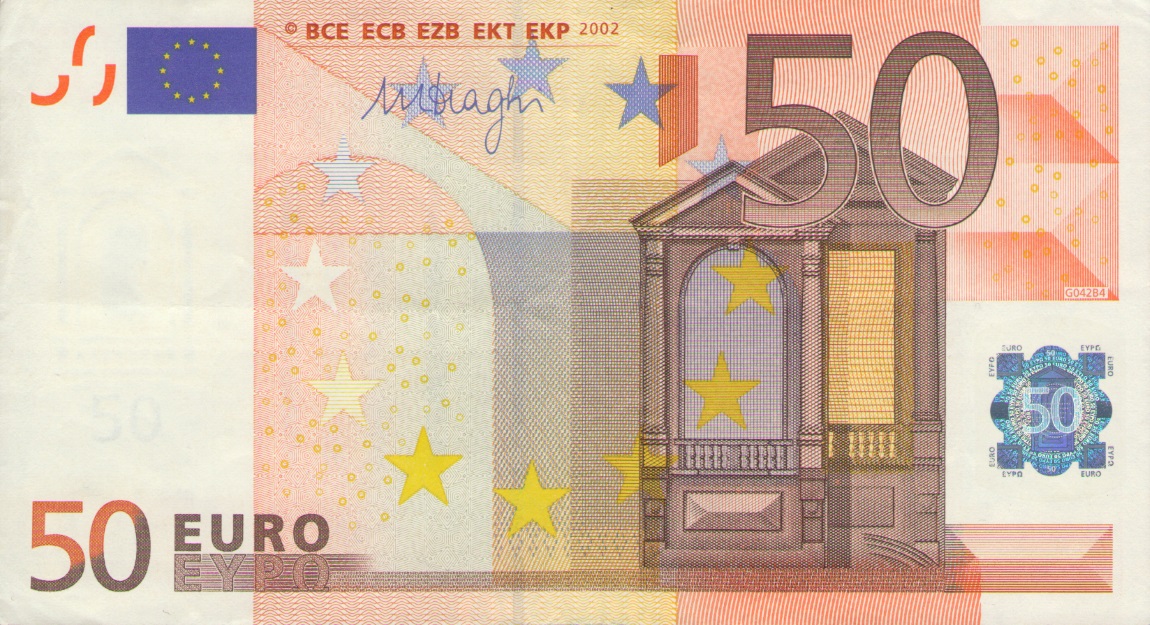 Front of European Union p17x: 50 Euro from 2002