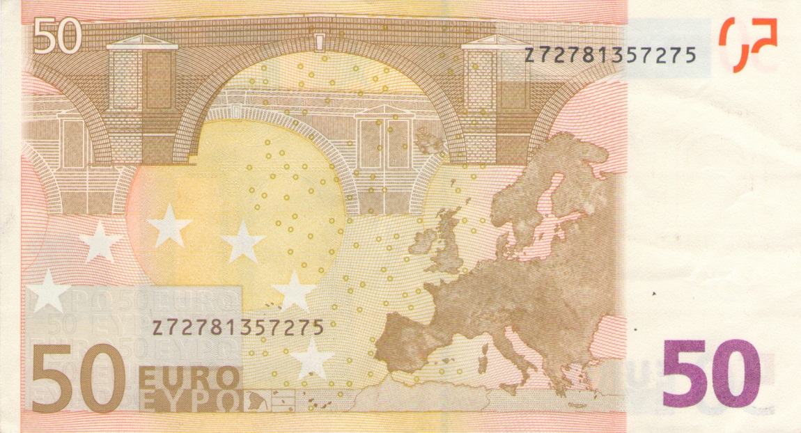 Back of European Union p17z: 50 Euro from 2002