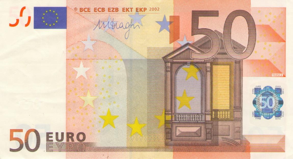 Front of European Union p17z: 50 Euro from 2002