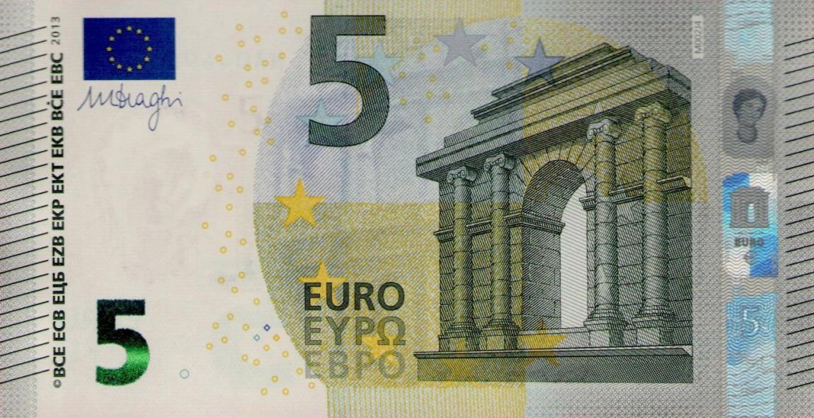 Front of European Union p20m: 5 Euro from 2002