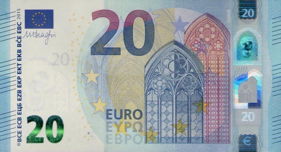 Front of European Union p22m: 20 Euro from 2015