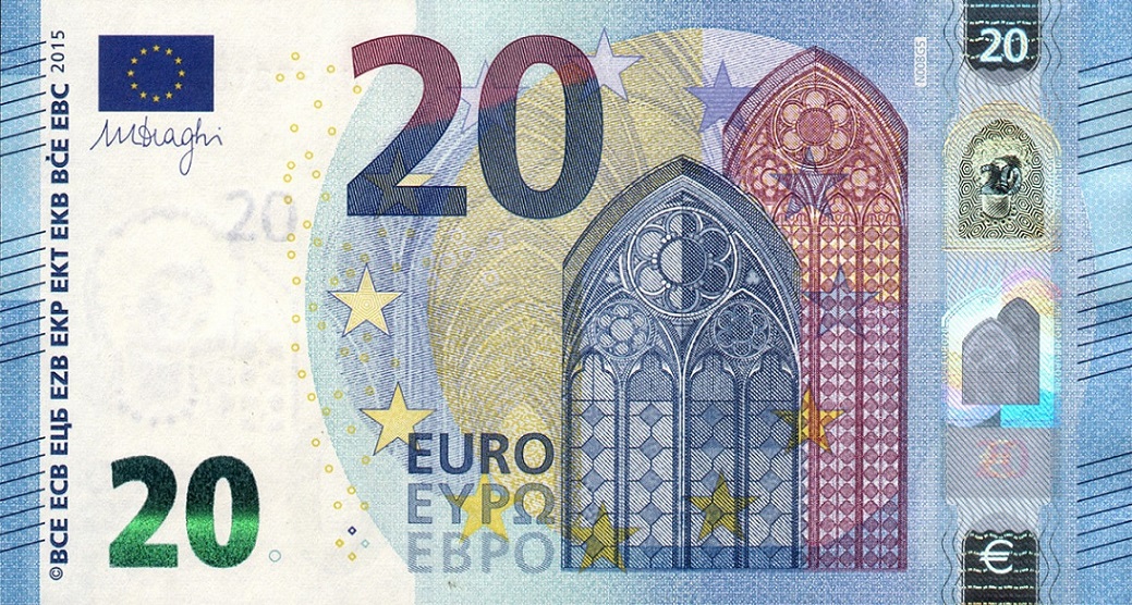 Front of European Union p22n: 20 Euro from 2015